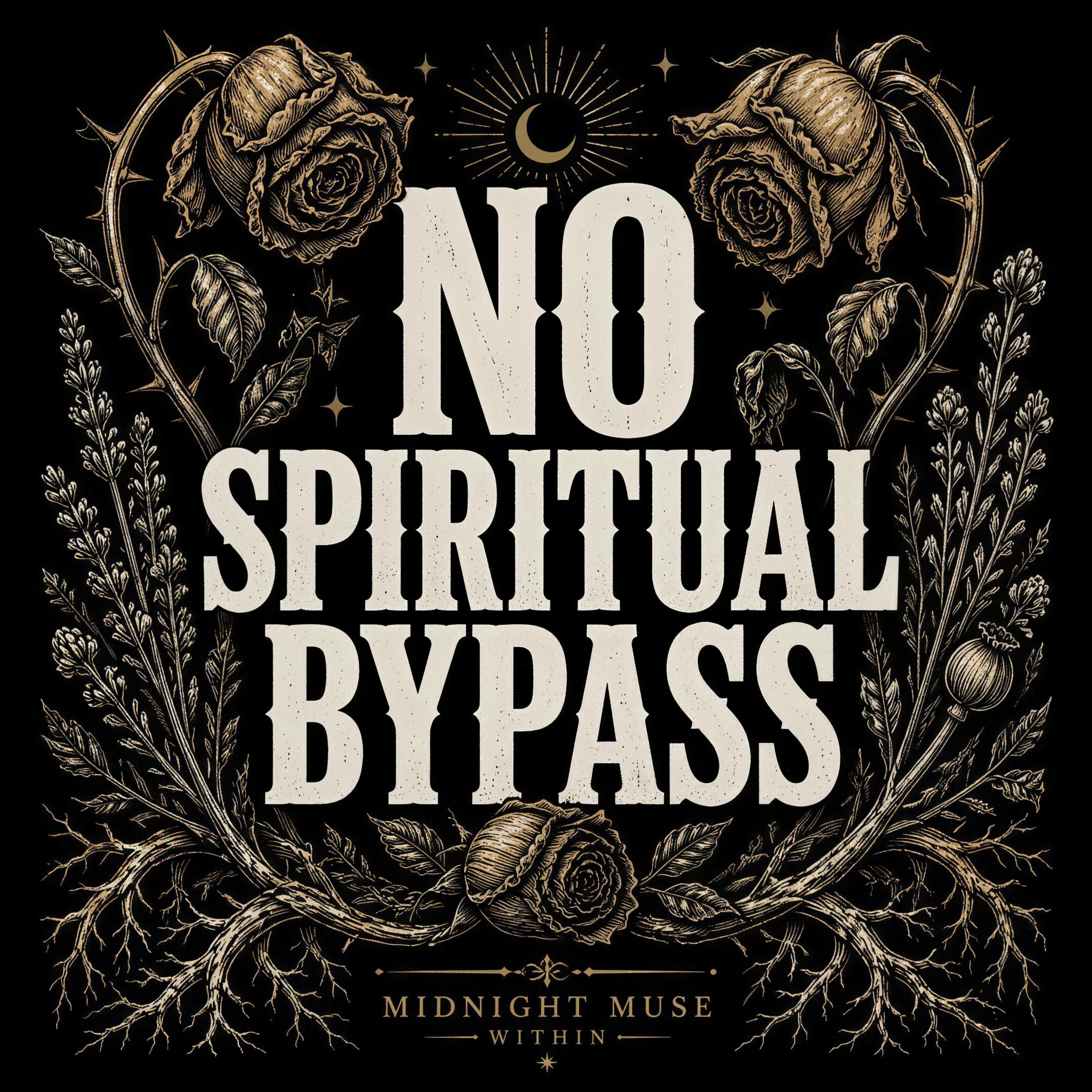 No Spiritual Bypass tee graphic